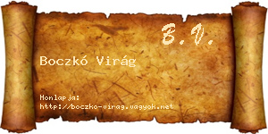 Boczkó Virág névjegykártya