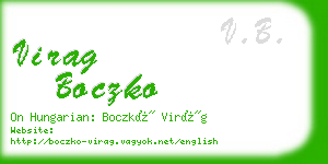 virag boczko business card